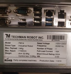 Brazo robótico colaborativo de alto rendimiento de 6 ejes TECHMAN ROBOT TM14
