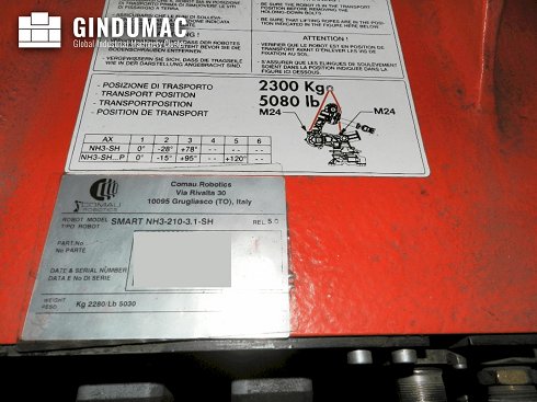 Venta de Robot de ocasión COMAU C4G SMART NH3-210-3.1-SH (2007) | GINDUMAC.COM