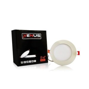 VENUS 100 x LED Panel - round - 8W - Recessed - 3000K (warm white)