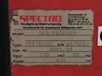 SPECTRO SPECTROPORT Spectrometer