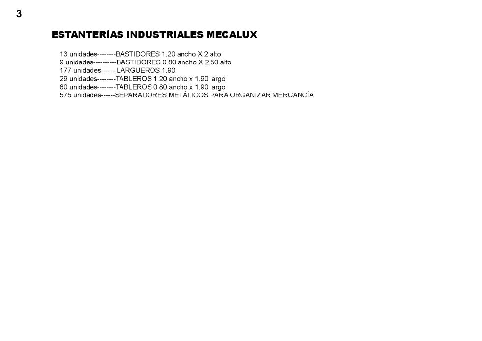 Estanterias metalicas