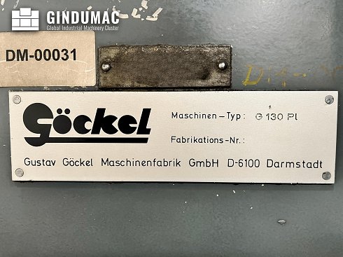 Rectificadora usada GÖCKEL G130 - 1987 - venta | gindumac.com