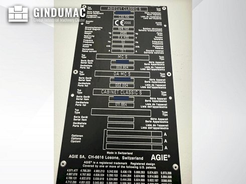 Used Máquina de erosión AGIE AGIECUT CLASSIC - 2000 - for sale | gindumac.com