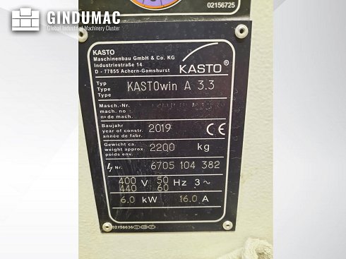 Sierra usada KASTO WIN A3.3 - 2019 - venta | gindumac.com