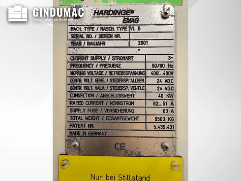HARDINGE VL-5 - 2001 - Torno usado en venta | gindumac.com