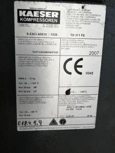 Secador de aire y secador frigorífico KAESER TH371 FE