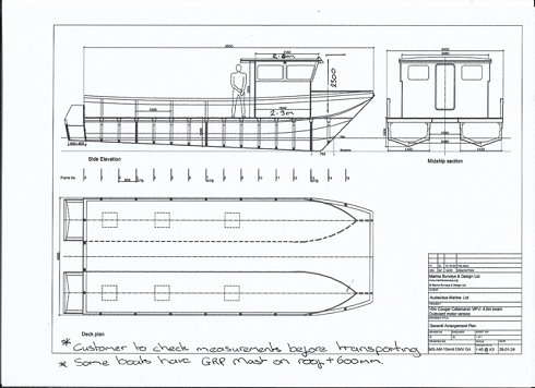 Barco de pasajeros de 9,95 m de eslora