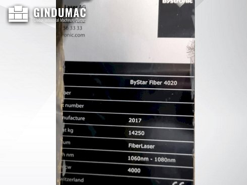 &#x27a4; Usado BYSTRONIC Bystar Fiber 4020 - Corte por láser de fibra