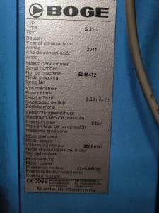 Compresor de tornillo BOGE S 31-2