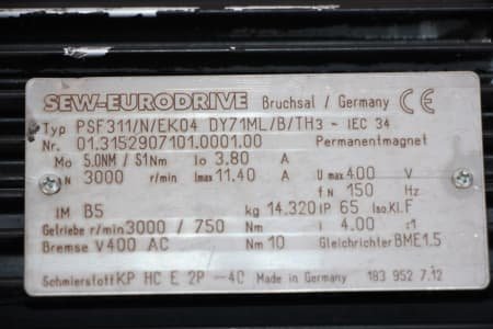 SEW EURODRIVE PSF311/N/EK04 Gear motor