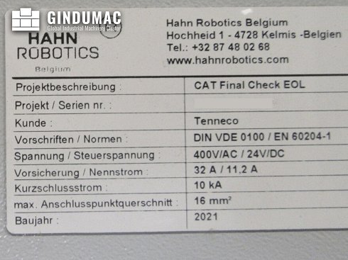 &#x27a4; Usado Hahn Robotics CAT Comprobación final EOL - 2021 - Robot