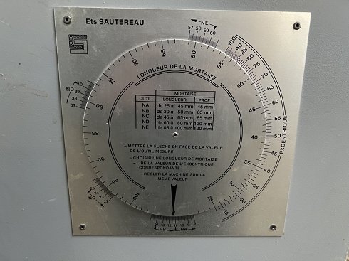 Horizontal chisel mortiser SAUTEREAU TRANSCUT - C2901