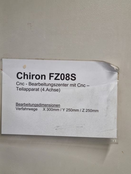 CHIRON - FZ08S cnc machining center