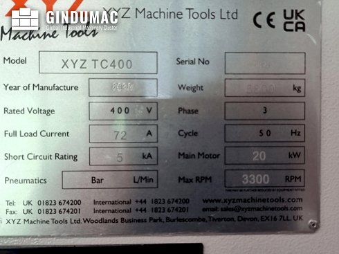 &#x27a4; Usado XYZ TC400 - 2023 - Torno Para la venta | gindumac.com