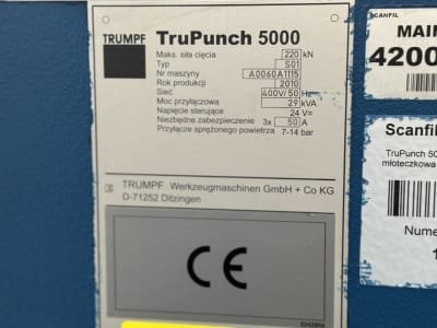 Punzonadora TRUMPF TruPunch 5000