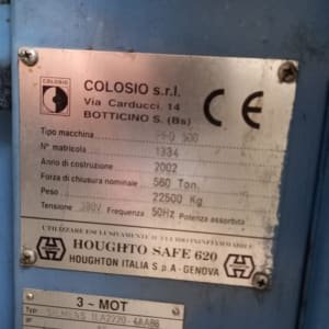 Mquina de fundicin a presin COLOSIO PFO 500