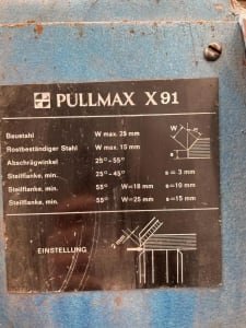 PULLMAX X91 Laskantfreesmachine
