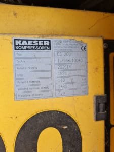 Otro compresor KAESER DS200