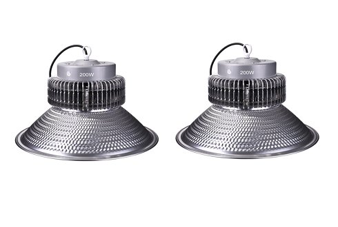 Lote de 2 Campanas LED 200W Industriales de Aluminio (Nuevas)