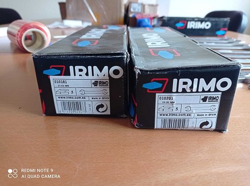 16 Llaves Fijas IRIMO medidas variadas (Nuevas)