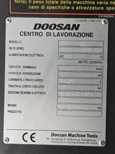 Centro de mecanizado vertical DOOSAN DNM 5700