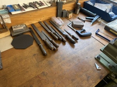 Workbench with contents