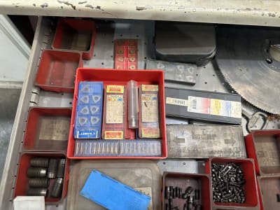 Workshop drawer cabinet with contents