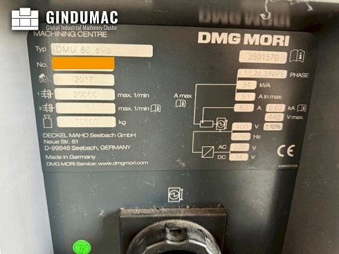 &#x27a4; DMG MORI DMU 60 EVO usado En venta | gindumac.com