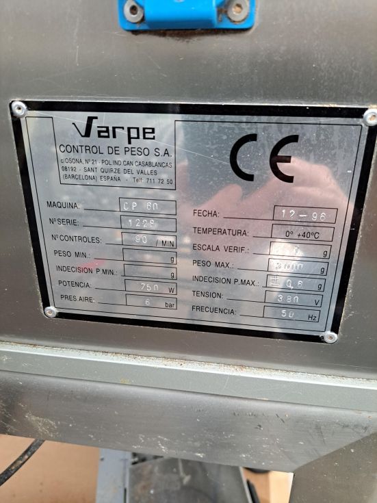 Control de pesaje varpe cp 60