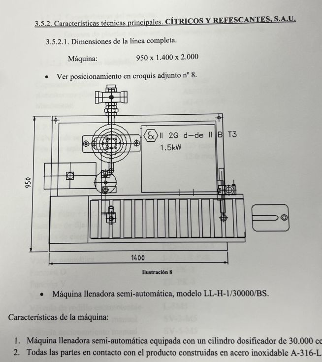 Llenadora de bidones atex j.esquerda ll-h-1-30000-bs