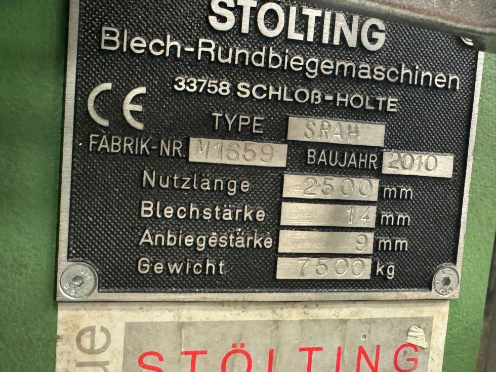 3 roll plate bender STOLTING - SRAH