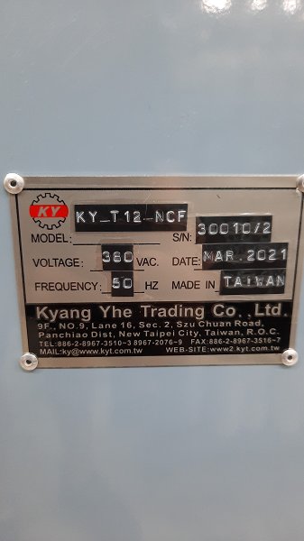 Maquinas KY-T12-NCF KYANG YHE TRADING - TAIWAN