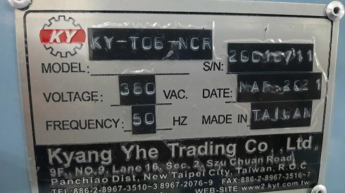 Máquina tejedora KY-T06-NCR de fabricación Taiwan