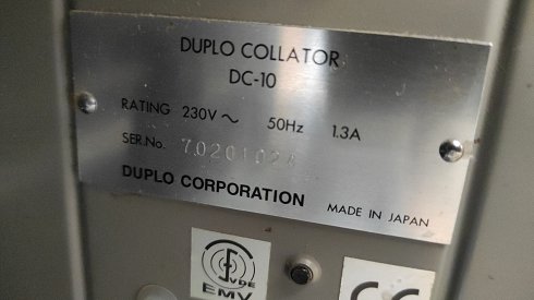 Máquina alzadora marca Duplo modelo DC-10 mini. L2