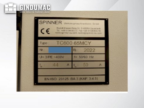 &#x27a4; Torno usado SPINNER TC600-65-MCY Venta | gindumac.com