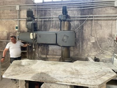 Radial drill for marble