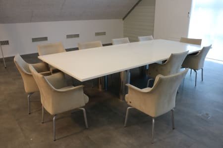 Meeting table with sinks