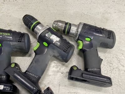 FESTOOL DRC 18/4 Quadrive Lote Taladros de impacto inalámbricos (3 uds.)