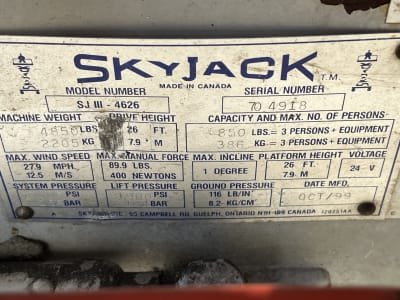 SKYJACK SJIII-4626 Lifting platform