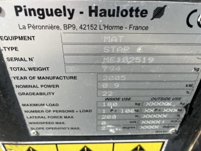 HAULOTTE Star 6 Lifting platform