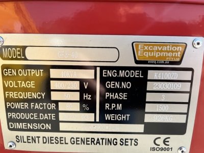 GF3-40 Emergency generator