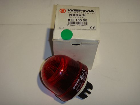 Baliza WERMA Signaltechnik Dauerleuchte EM-12-240V RD  Ref: 815 100 00  Color rojo. (730)