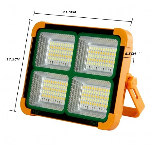 Lote de 6 Proyectores Solares LED de 200W con Batería y USB (Nuevos)