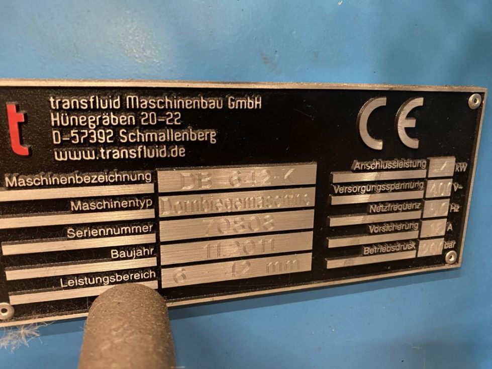 tube bending machine Transfluid - DB642K