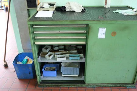 Workshop cabinet with contents