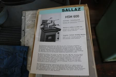 SALLAZ HSM 600 Carbide grinding machine