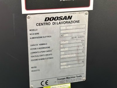 Centro de mecanizado vertical DOOSAN DNM 4500