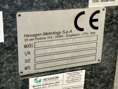 Máquina de medición por coordenadas HEXAGON METROLOGY Global S.E./P 09.20.08