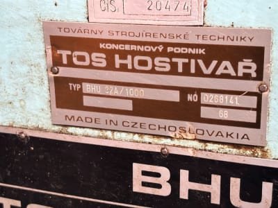 Rectificadora cilíndrica TOS HOSTIVAR BHU 32A/1000