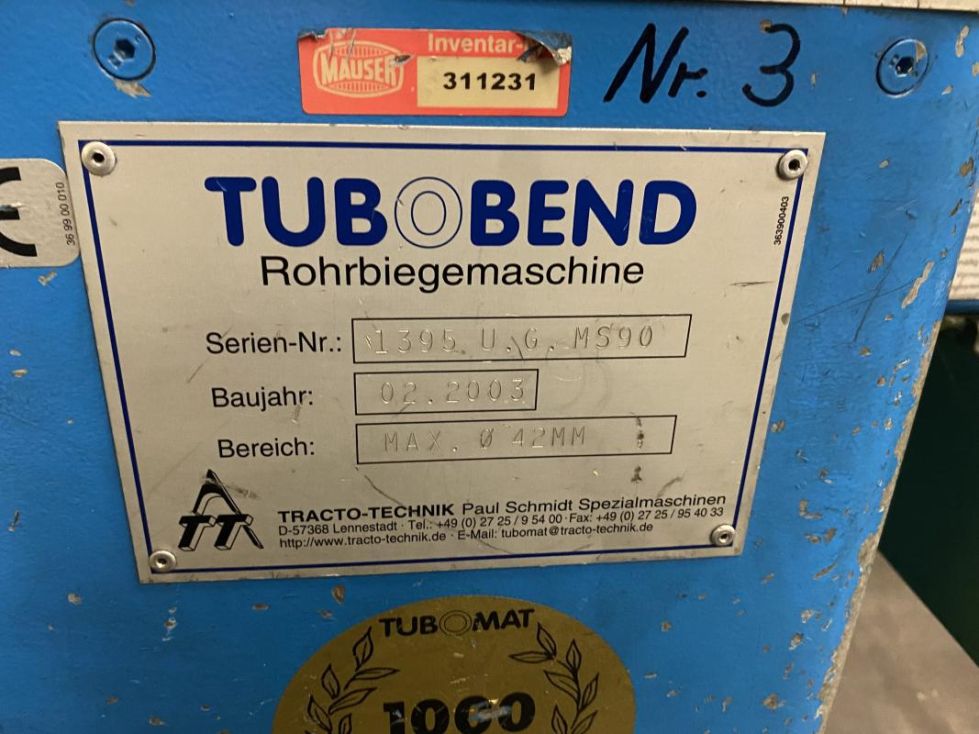 Tube bending machine Tracto Technik - TUBOBEND